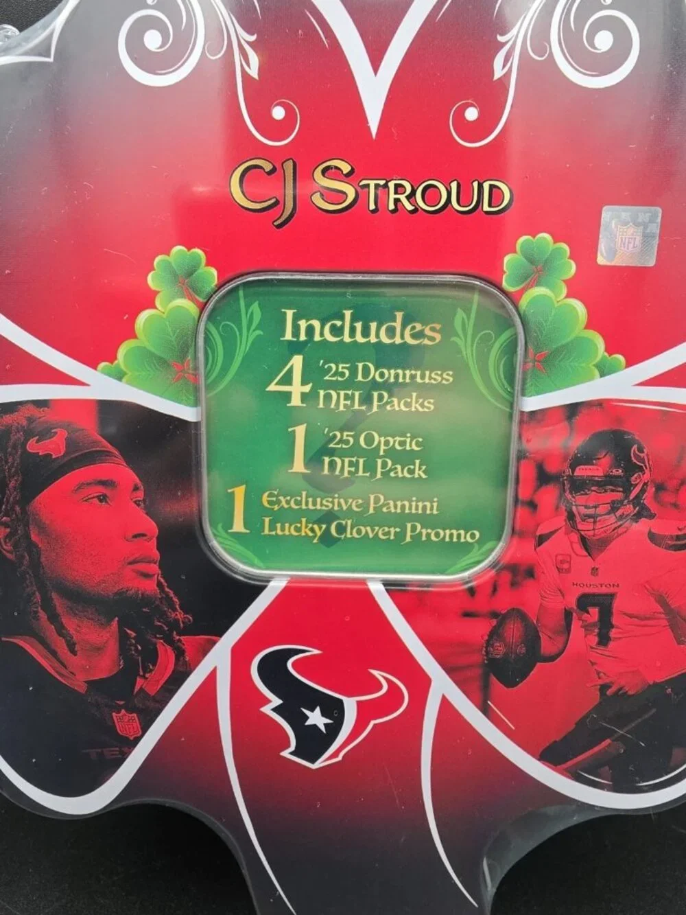 2026 Lucky 4 Leaf Clover Tin CJ Stroud NEW SEALED Houston Texans Optic Donruss